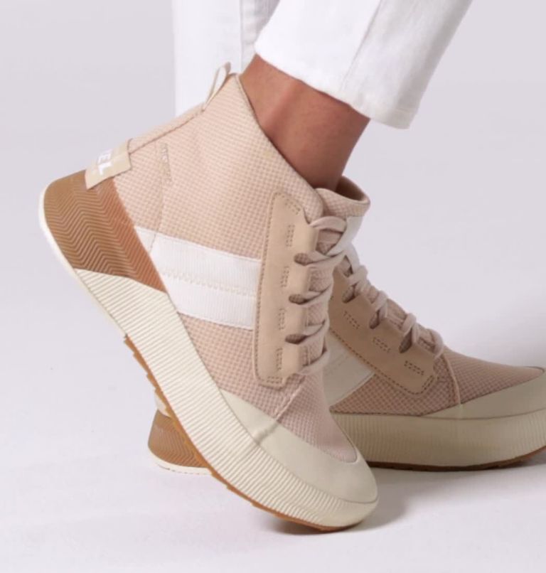 Women's Out N About III Mid Sneaker, Color: Nova Sand, Chalk
