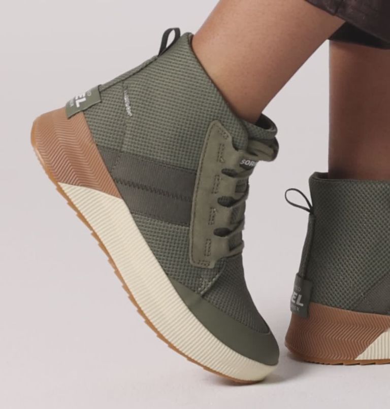 Women's Out N About III Mid Sneaker, Color: Stone Green, Gum