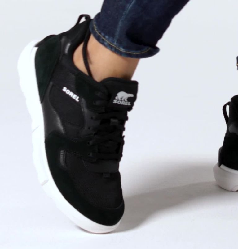 Women's Sorel Explorer II Low Sneaker Shoe, Color: Black, White