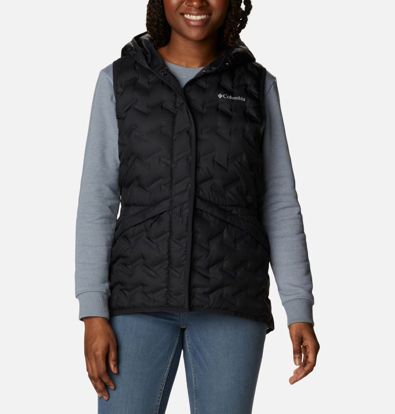 Women's Delta Ridge Hooded Vest, Color: Black, image 1