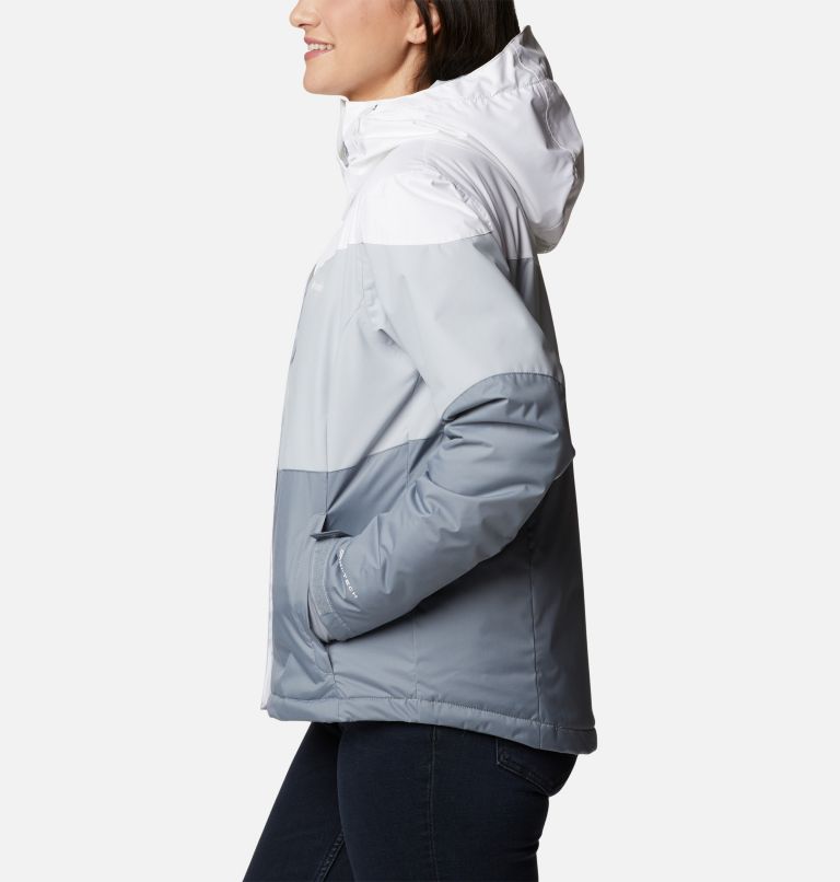 Thumbnail: Women's Tipton Peak II Insulated Jacket, Color: White, Cirrus Grey, Tradewinds Grey, image 3