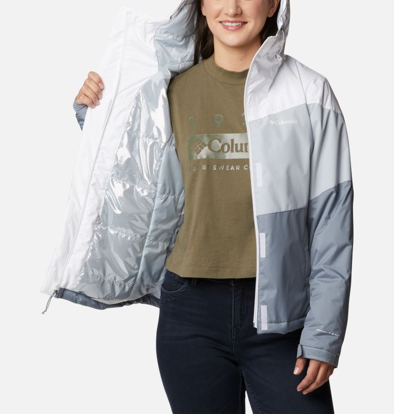 Thumbnail: Women's Tipton Peak II Insulated Jacket, Color: White, Tradewinds Grey, Cirrus Grey, image 5