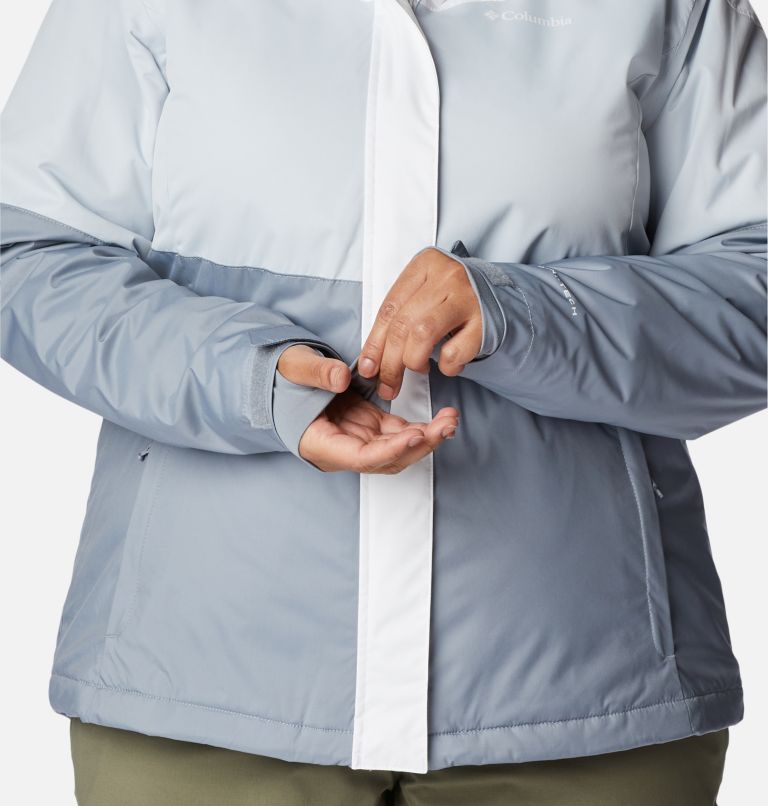 Thumbnail: Women's Tipton Peak II Insulated Jacket - Plus Size, Color: White, Tradewinds Grey, Cirrus Grey, image 7