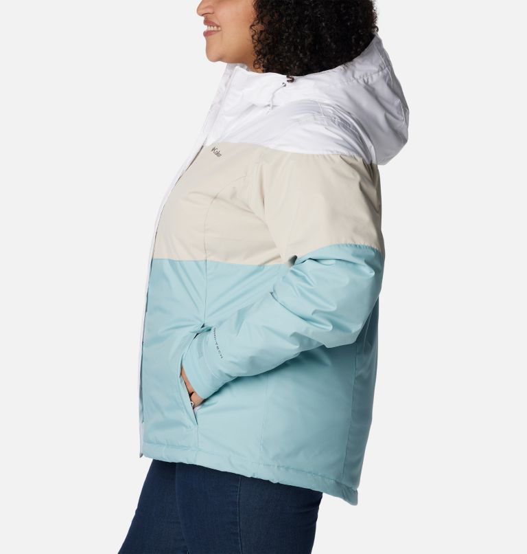 Thumbnail: Women's Tipton Peak II Insulated Jacket - Plus Size, Color: White, Dark Stone, Aqua Haze, image 3