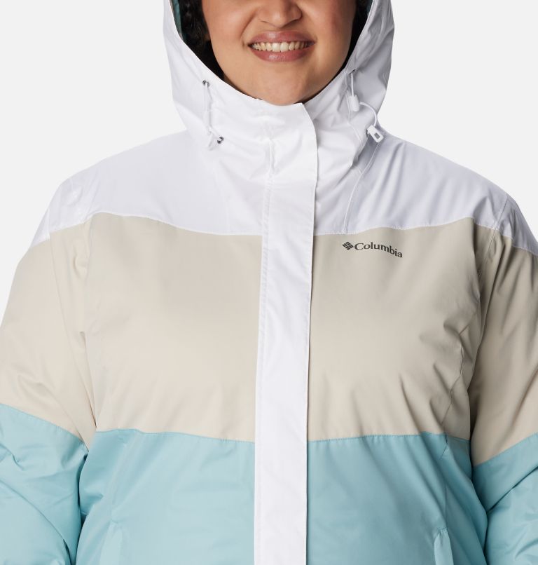 Women's Tipton Peak II Insulated Jacket - Plus Size, Color: White, Dark Stone, Aqua Haze, image 4