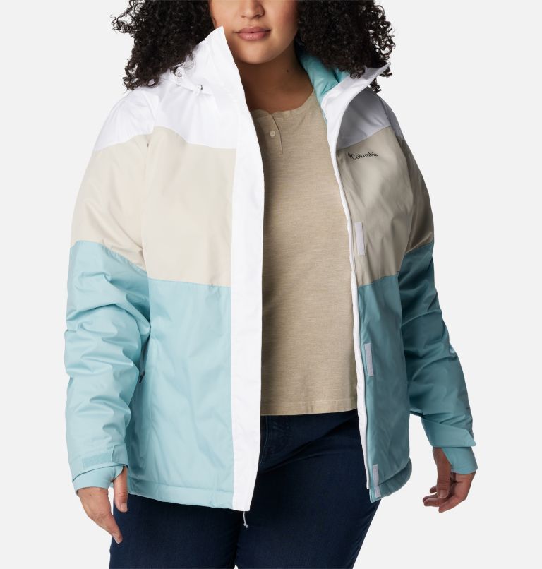 Women's Tipton Peak II Insulated Jacket - Plus Size, Color: White, Dark Stone, Aqua Haze, image 8