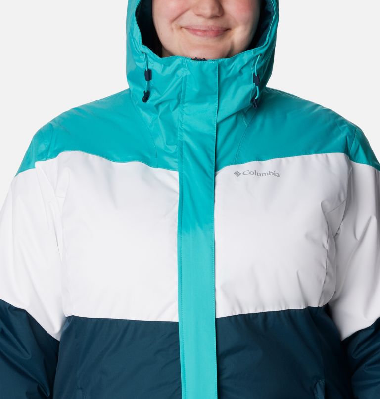 Women's Tipton Peak II Insulated Jacket - Plus Size, Color: Bright Aqua, White, Night Wave, image 4