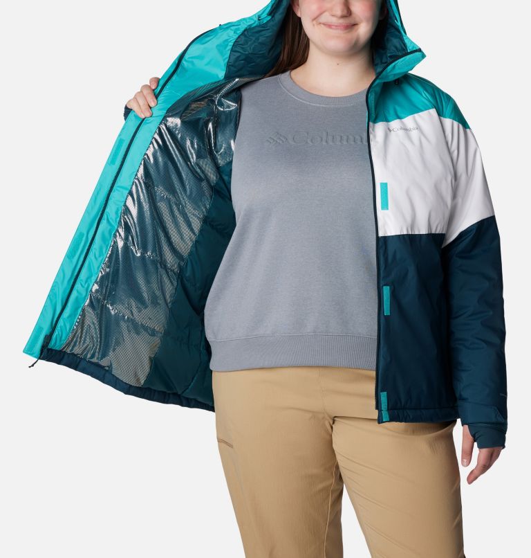 Women's Tipton Peak II Insulated Jacket - Plus Size, Color: Bright Aqua, White, Night Wave, image 5