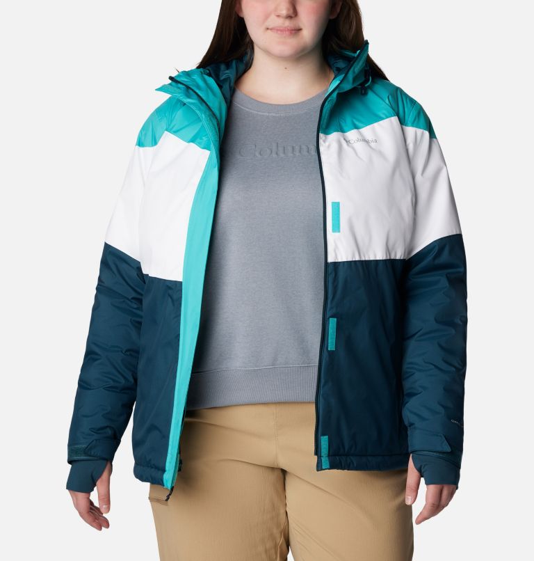 Women's Tipton Peak II Insulated Jacket - Plus Size, Color: Bright Aqua, White, Night Wave, image 7