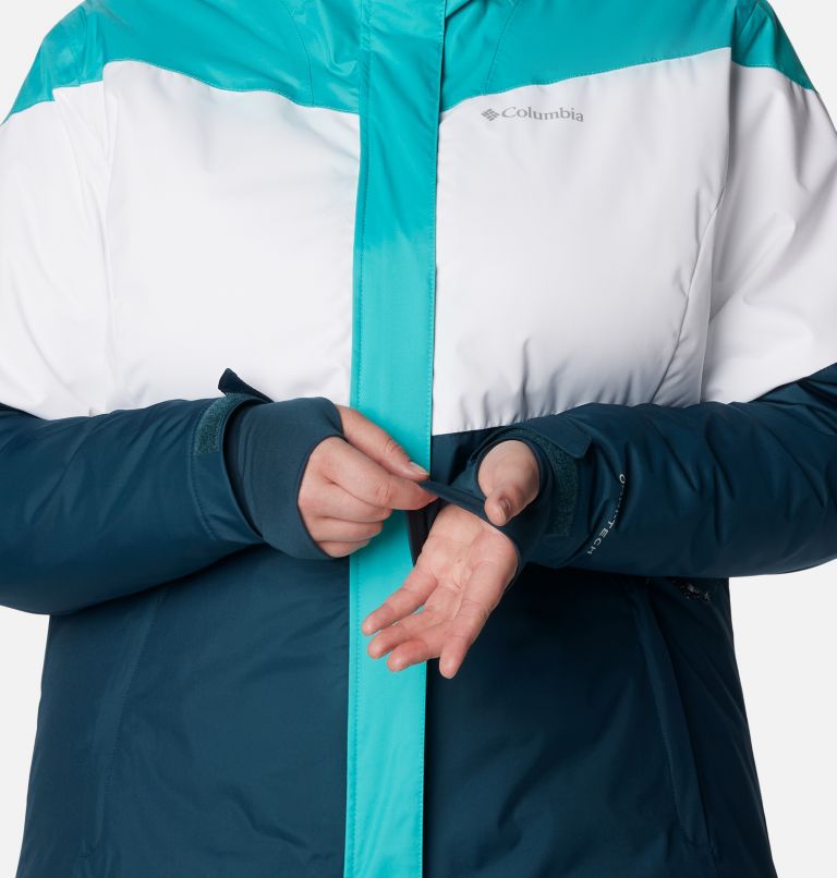 Women's Tipton Peak II Insulated Jacket - Plus Size, Color: Bright Aqua, White, Night Wave, image 8