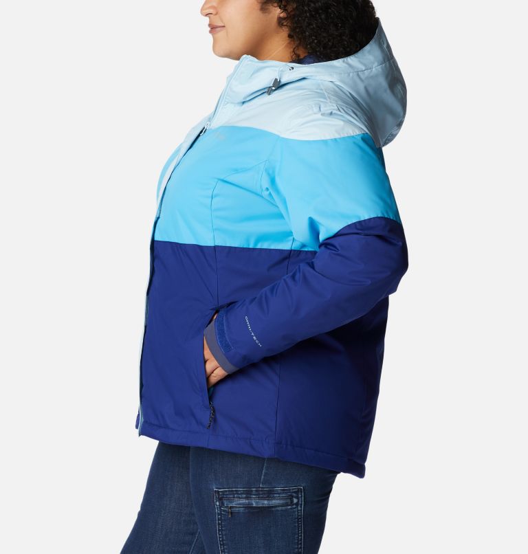 Thumbnail: Women's Tipton Peak II Insulated Jacket - Plus Size, Color: Spring Blue, Dark Sapphire, Blue Chill, image 3