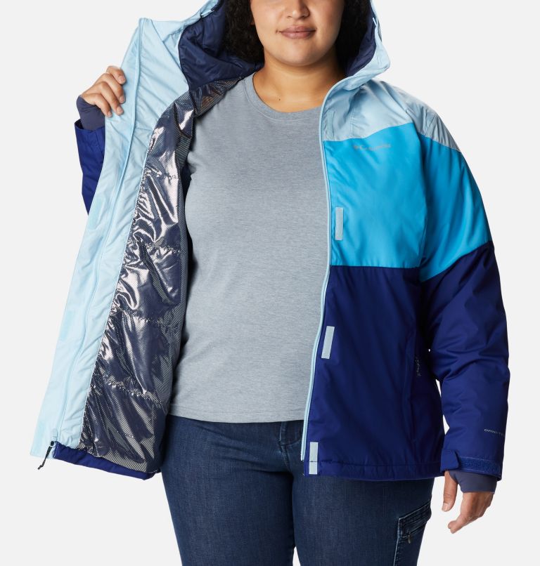 Thumbnail: Women's Tipton Peak II Insulated Jacket - Plus Size, Color: Spring Blue, Dark Sapphire, Blue Chill, image 5