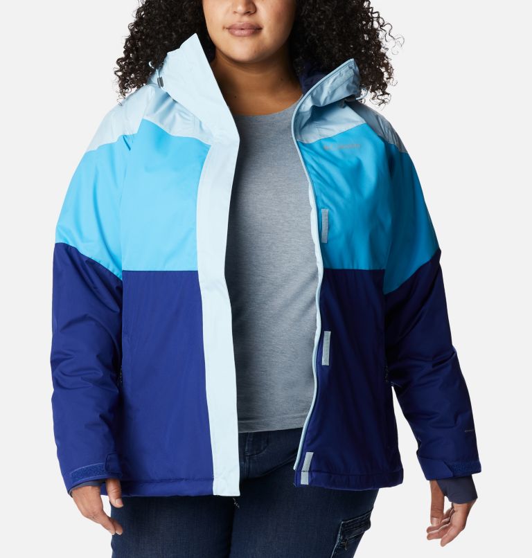 Thumbnail: Women's Tipton Peak II Insulated Jacket - Plus Size, Color: Spring Blue, Dark Sapphire, Blue Chill, image 8