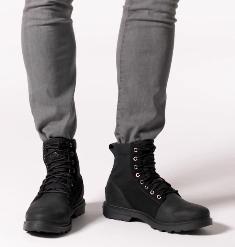 Men's Carson Six Waterproof Boot, Color: Black, Dark Stone