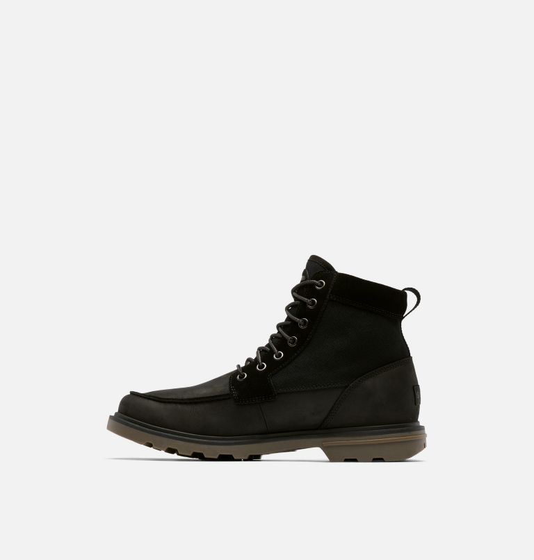Men's Carson Moc Waterproof Winter Boot, Color: Black, Gum, image 4