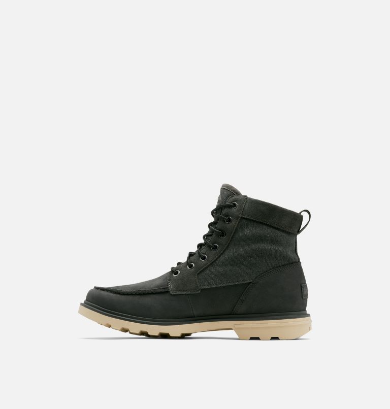 Men's Carson Moc Waterproof Winter Boot, Color: Coal, Oatmeal, image 4