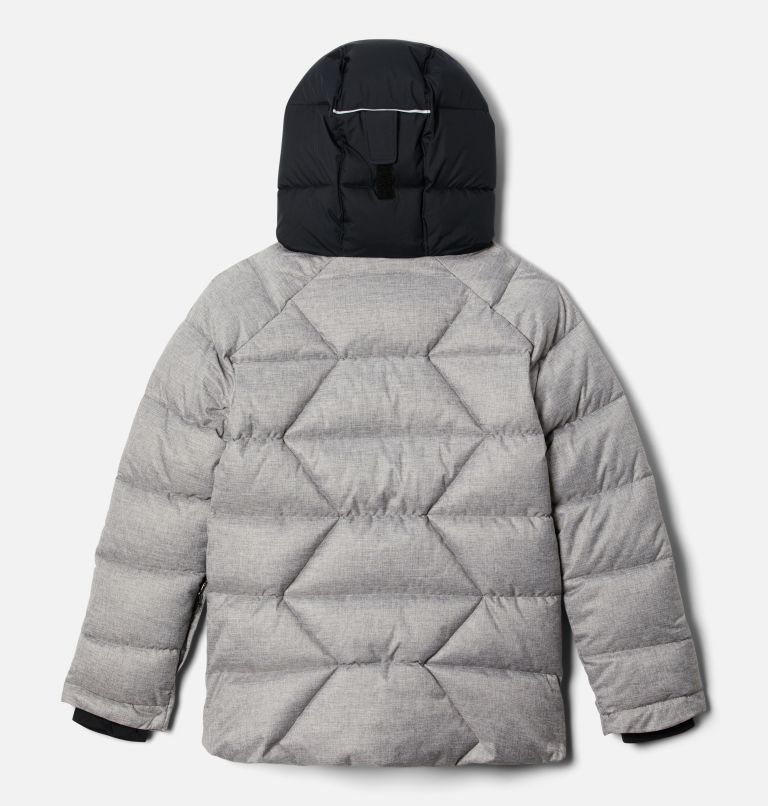 Thumbnail: Boys' Winter Powder II Quilted Jacket, Color: City Grey Heather, Black, image 2