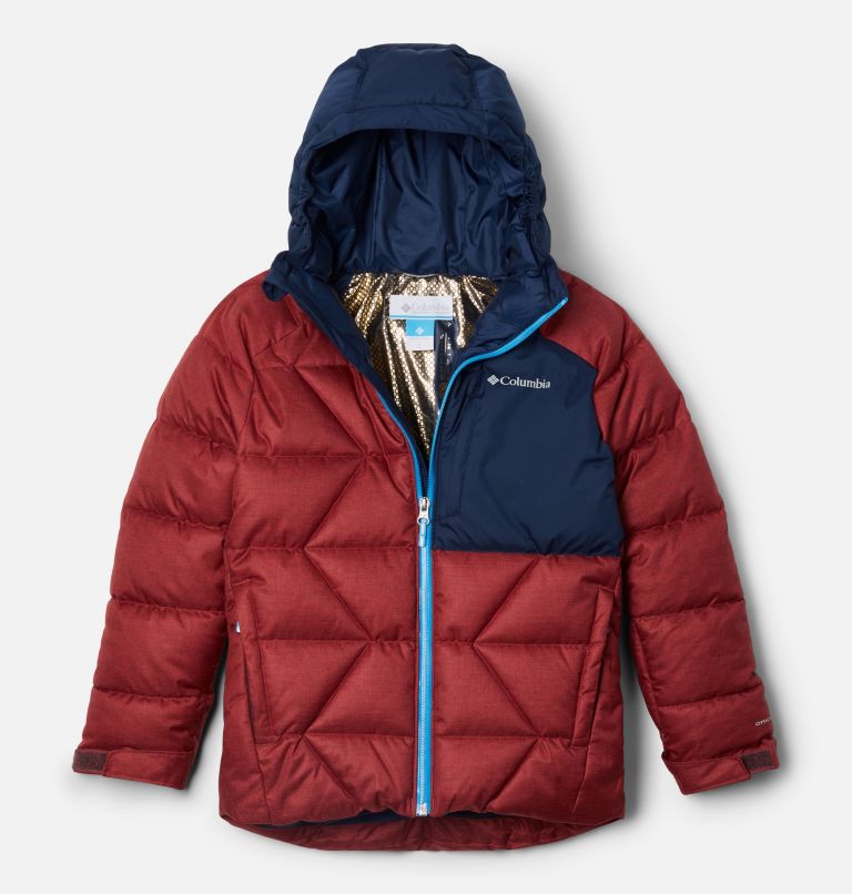 Boys' Winter Powder II Quilted Jacket, Color: Elderberry Heather, Collegiate Navy, image 1