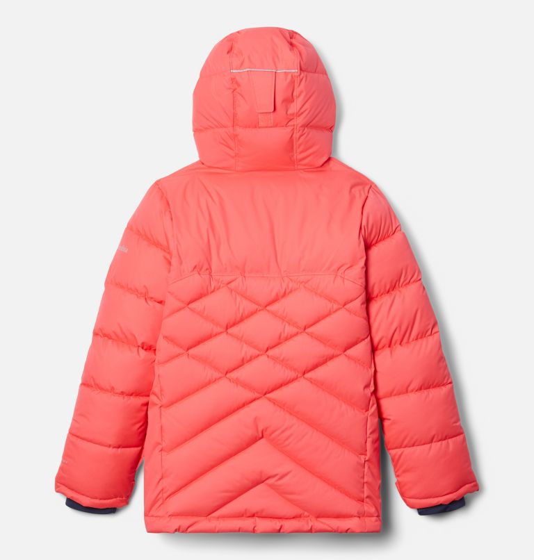 Girls' Winter Powder II Quilted Jacket, Color: Neon Sunrise, image 2