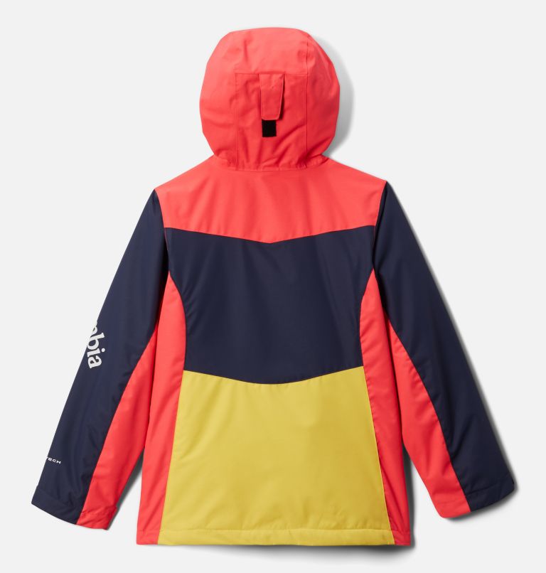Thumbnail: Girls' Rosie Run Insulated Jacket, Color: Nocturnal, Neon Sunrise, Sun Glow, image 2