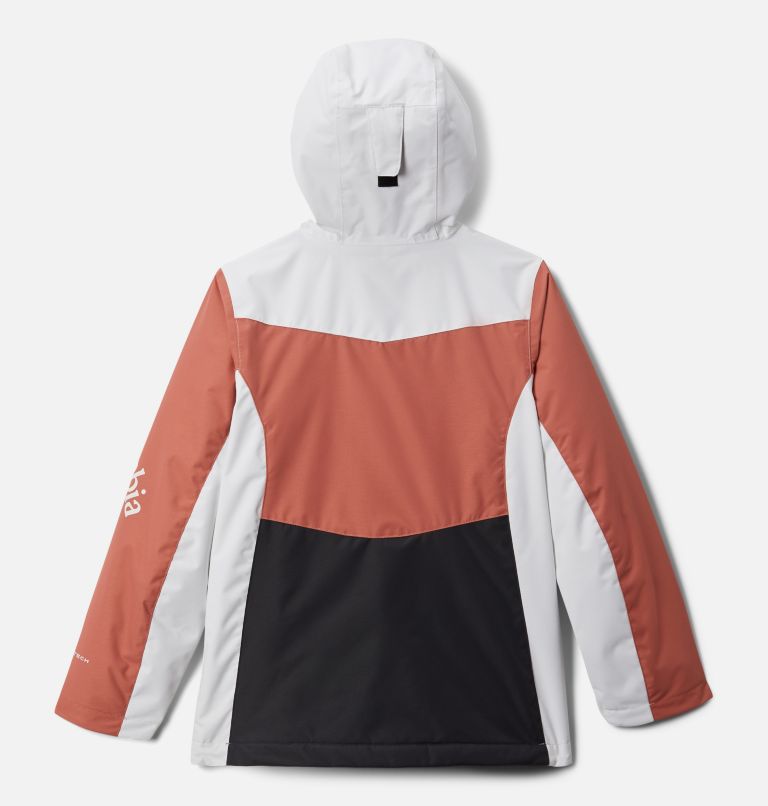 Thumbnail: Girls' Rosie Run Insulated Jacket, Color: Dark Coral, White, Shark, image 2