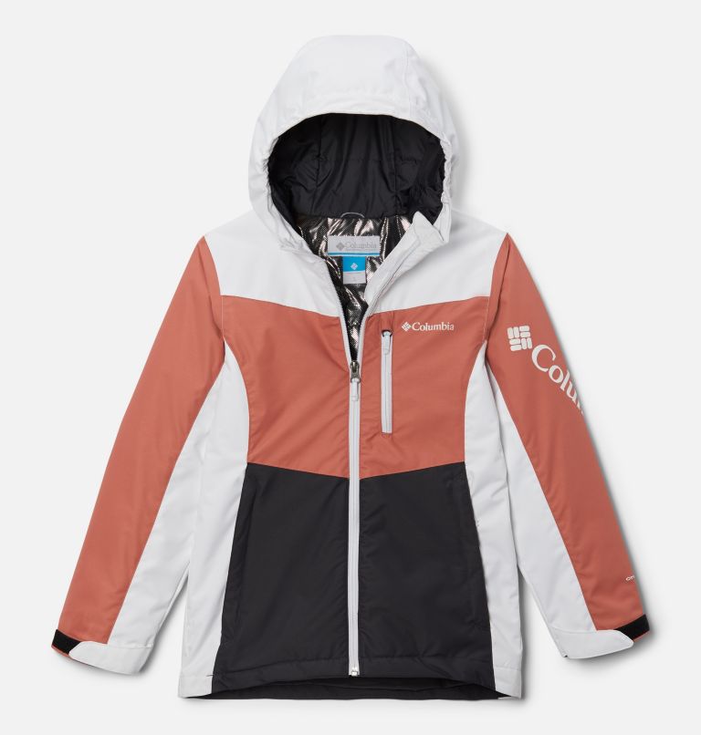 Thumbnail: Girls' Rosie Run Insulated Jacket, Color: Dark Coral, White, Shark, image 1