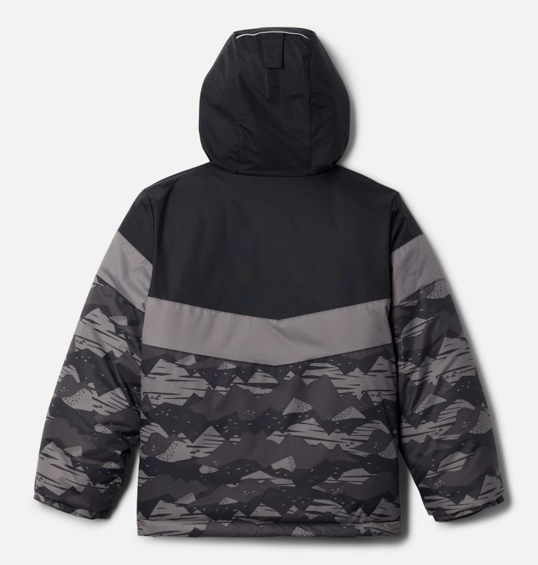 Boys' Lightning Lift II Jacket, Color: Black Scrapscape Tonal, Black, City Grey, image 2
