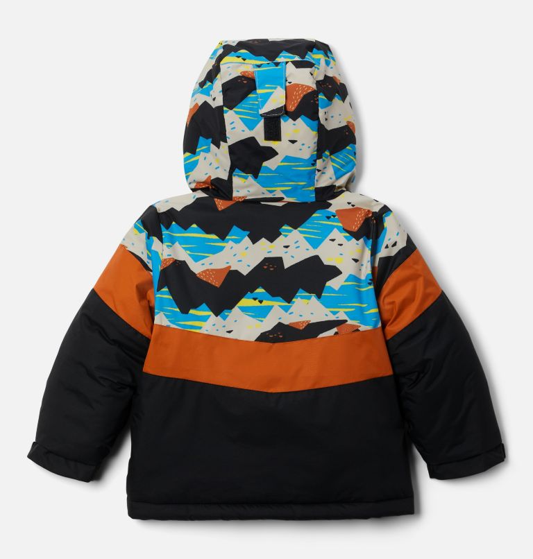 Thumbnail: Boys' Toddler Lightning Lift II Jacket, Color: Black, Ancient Fossil Scrapscape, image 2