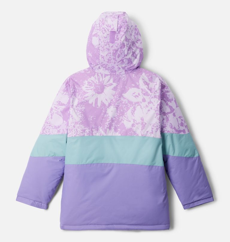 Girls' Horizon Ride II Jacket, Color: Paisley Purple, Gumdrop Whimsy,Aqua Haze, image 2