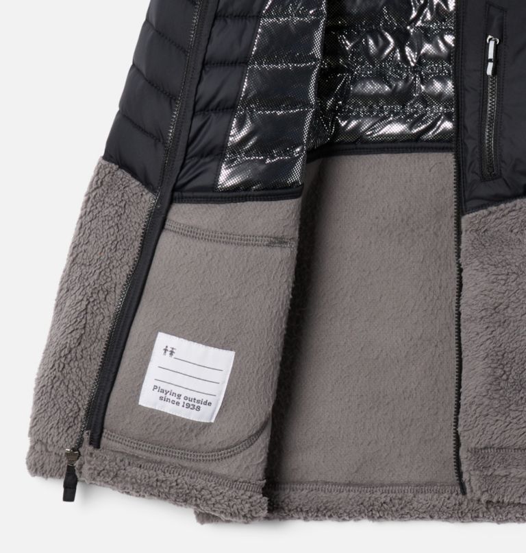 Thumbnail: Boys' Powder Lite Novelty Hooded Insulated Jacket, Color: Black, City Grey, image 3
