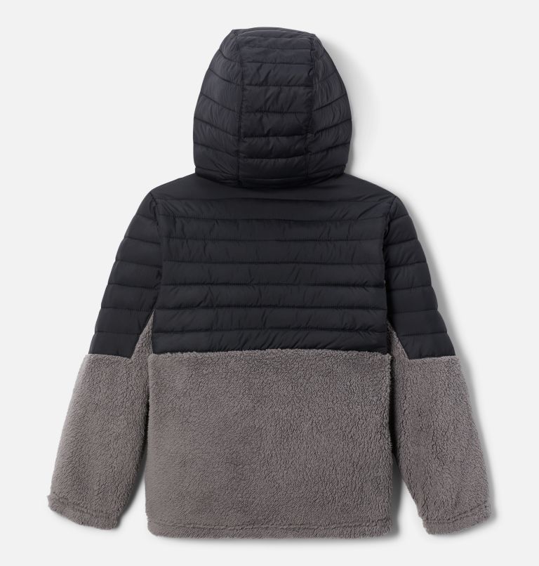 Thumbnail: Boys' Powder Lite Novelty Hooded Insulated Jacket, Color: Black, City Grey, image 2