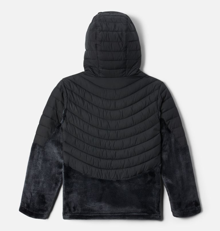 Girls' Powder Lite Novelty Hooded Jacket, Color: Black, image 2