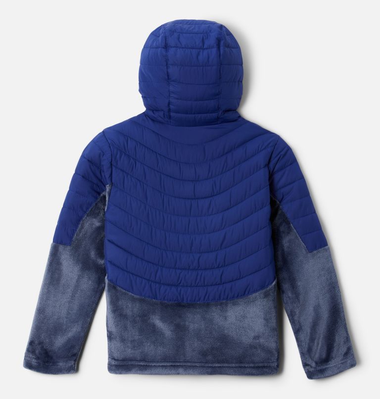Thumbnail: Youth Powder Lite Girls' Novelty Hooded Insulated Jacket, Color: Dark Sapphire, Nocturnal, image 2