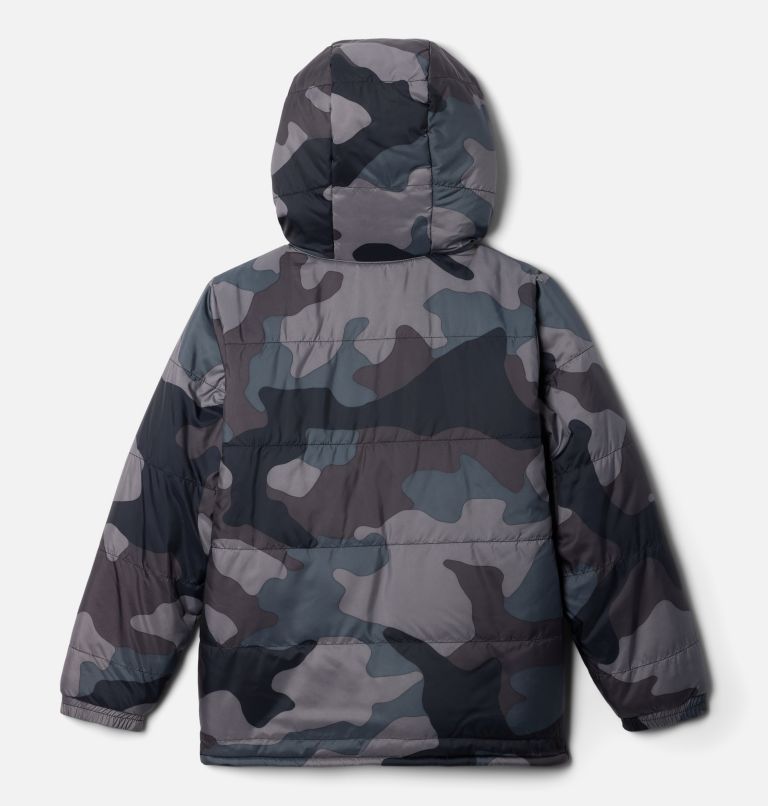 Chaqueta reversible con capucha Big Fir para niño, Color: Black Mod Camo, Warp Red, image 2