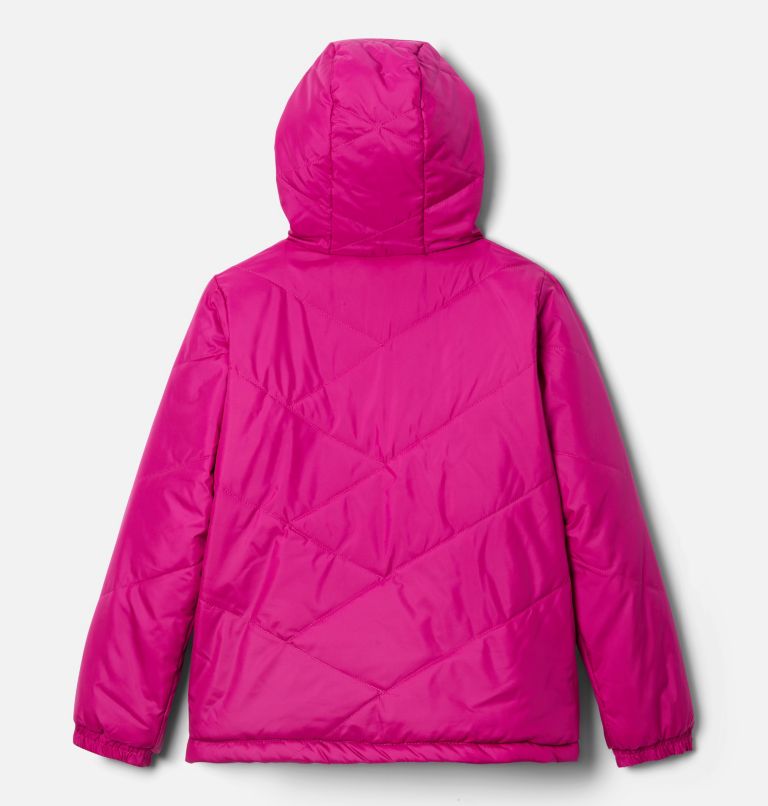 Girls' Big Fir Reversible Jacket, Color: Wild Fuchsia, Nocturnal, image 2