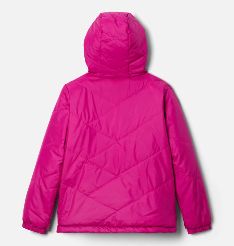 Girls' Big Fir Hooded Reversible Jacket, Color: Wild Fuchsia, Nocturnal, image 2