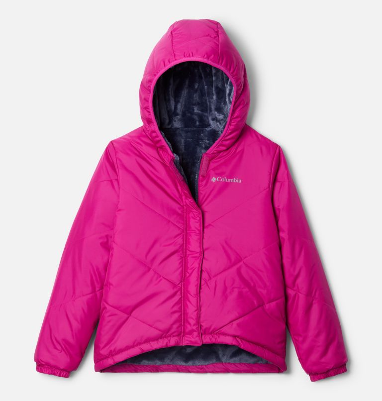 Thumbnail: Girls' Big Fir Reversible Jacket, Color: Wild Fuchsia, Nocturnal, image 1