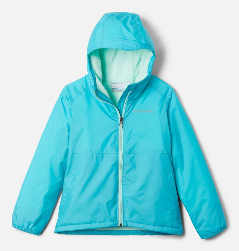 Girls' Switchback Sherpa Lined Jacket, Color: Geyser, image 1