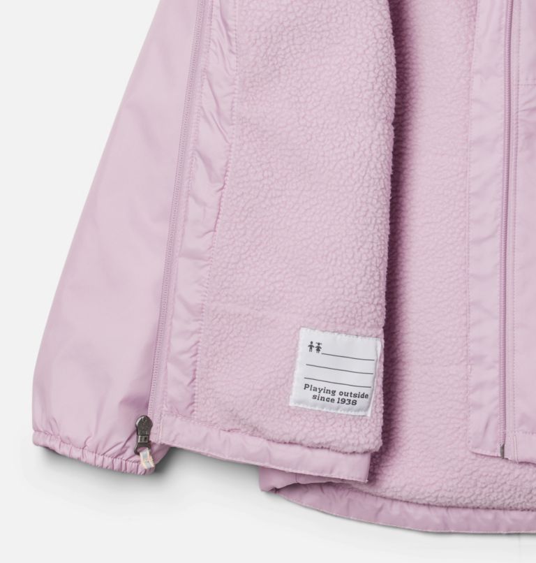Girls' Switchback Sherpa Lined Jacket, Color: Aura, image 3