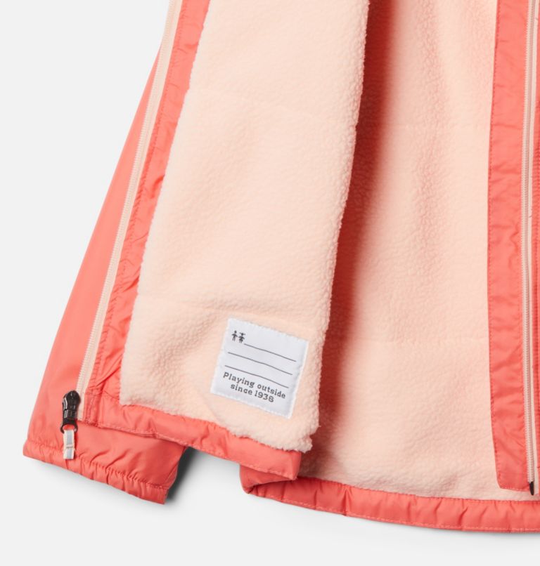 Girls' Switchback Sherpa Lined Jacket, Color: Blush Pink, image 3