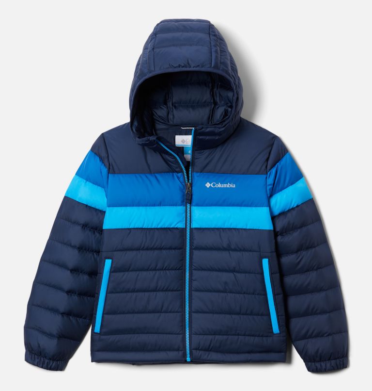 Boys' Tumble Rock Down Hooded Jacket, Color: Coll Navy, Bright Indigo, Compass Blue, image 1
