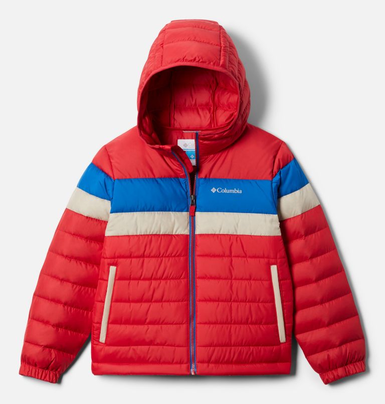 Boys' Tumble Rock Down Hooded Jacket, Color: Mountain Red, Brt Indigo, Ancient Fossil, image 1