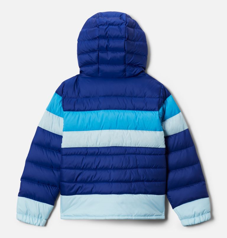 Thumbnail: Girls' Tumble Rock Down Hooded Jacket, Color: Dark Sapphire, Spring Blue, Blue Chill, image 2
