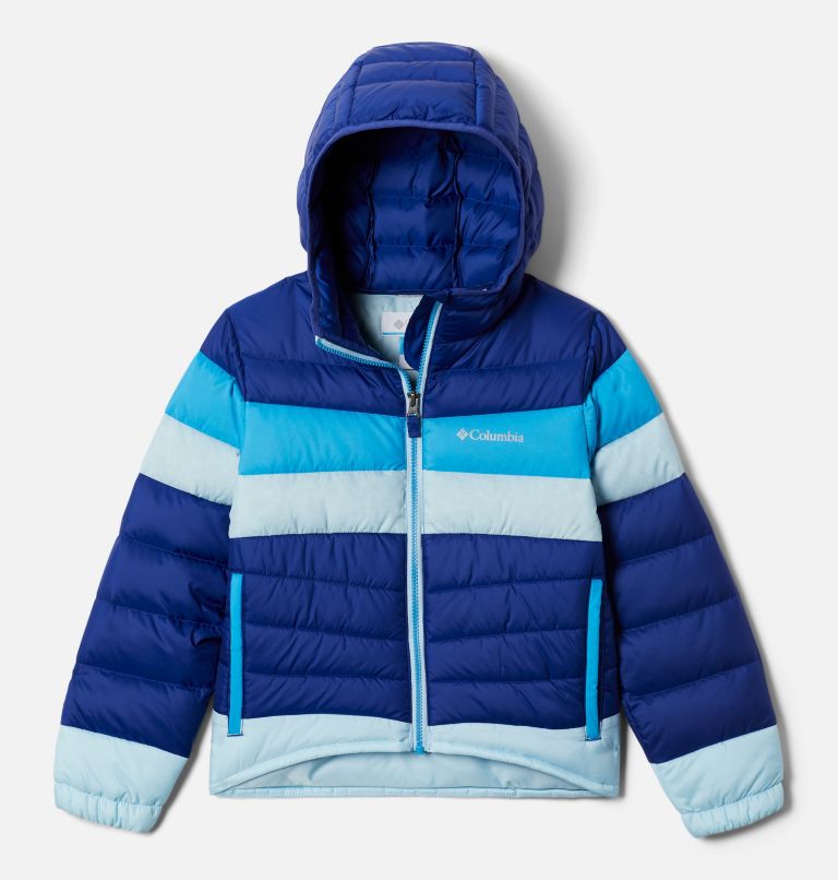 Girls' Tumble Rock Down Hooded Jacket, Color: Dark Sapphire, Spring Blue, Blue Chill, image 1