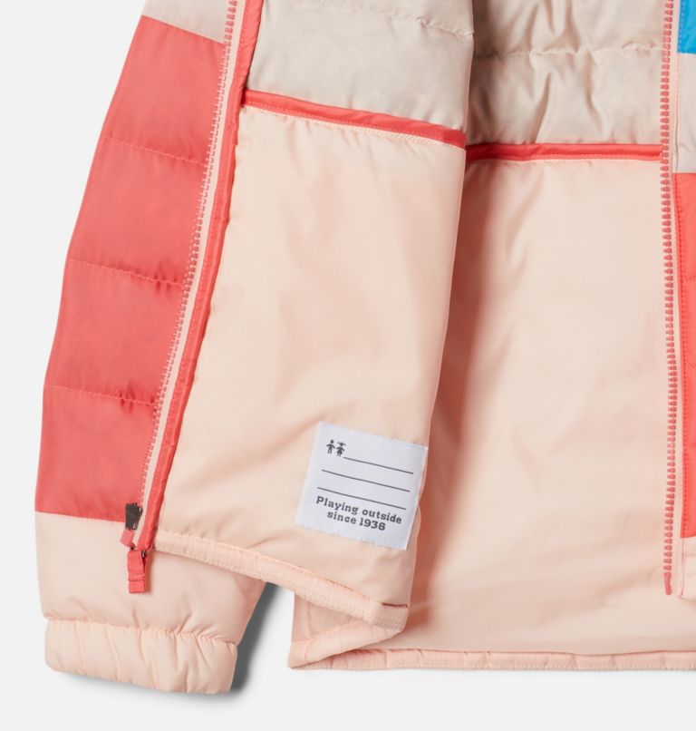 Thumbnail: Girls' Tumble Rock Down Hooded Jacket, Color: Blush Pink, Peach Blossom, Blue Chill, image 3