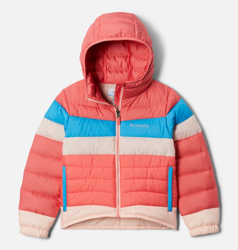 Thumbnail: Girls' Tumble Rock Down Hooded Jacket, Color: Blush Pink, Peach Blossom, Blue Chill, image 1