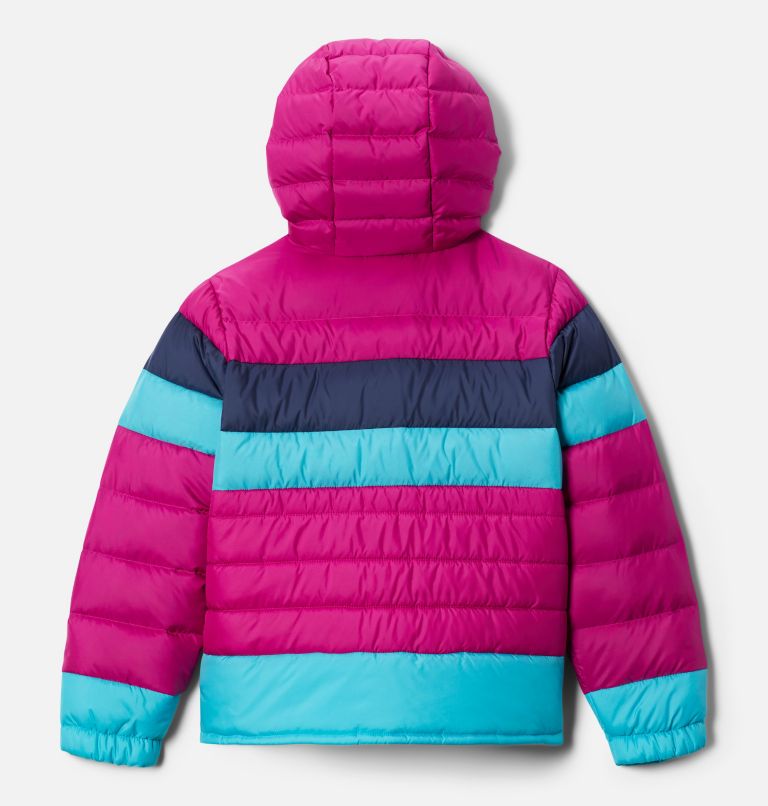 Girls' Tumble Rock Down Hooded Jacket, Color: Wild Fuchsia, Geyser, Nocturnal, image 2