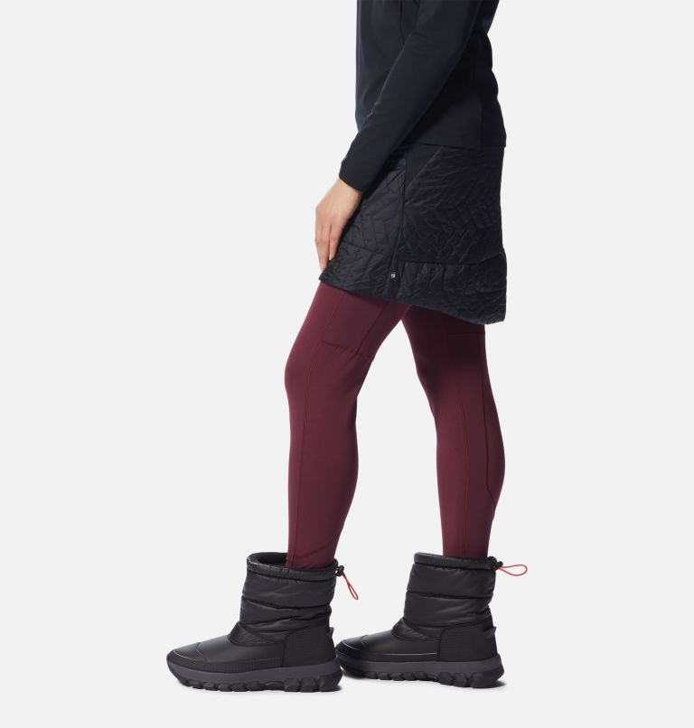 Women's Trekkin Insulated Mini Skirt, Color: Black, image 3