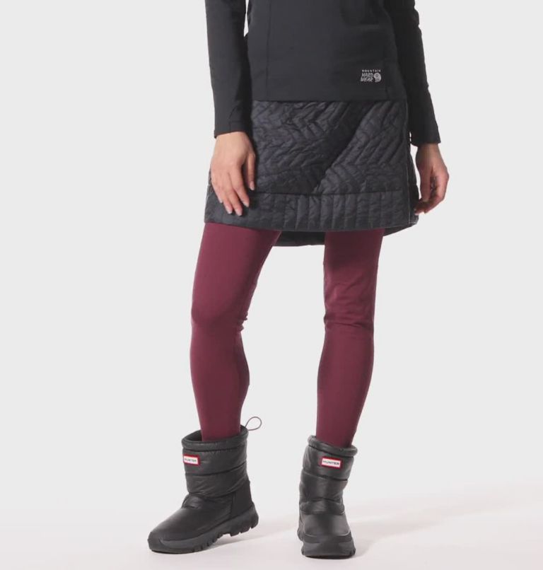 Women's Trekkin Insulated Mini Skirt, Color: Black