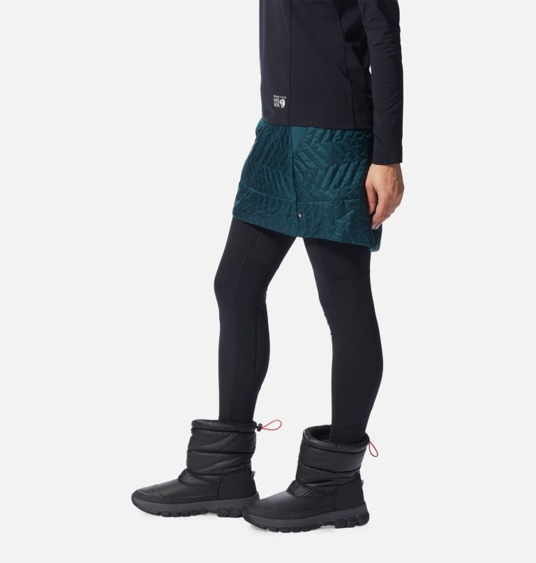 Thumbnail: Women's Trekkin Insulated Mini Skirt, Color: Dark Marsh, image 3